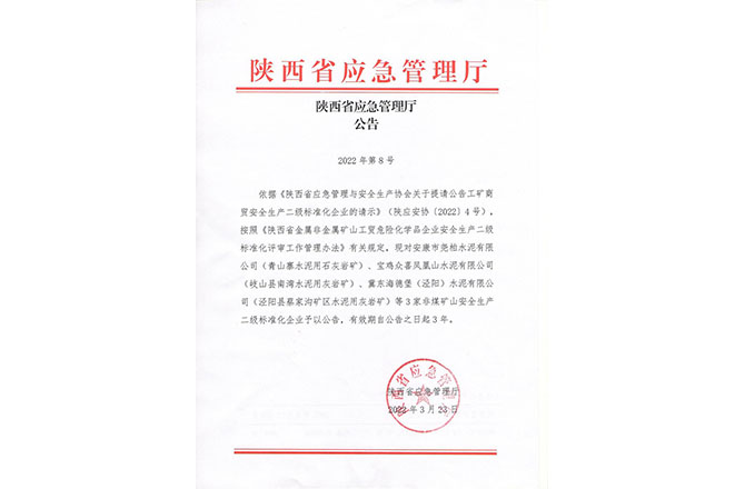 陕西省应急管理厅公告